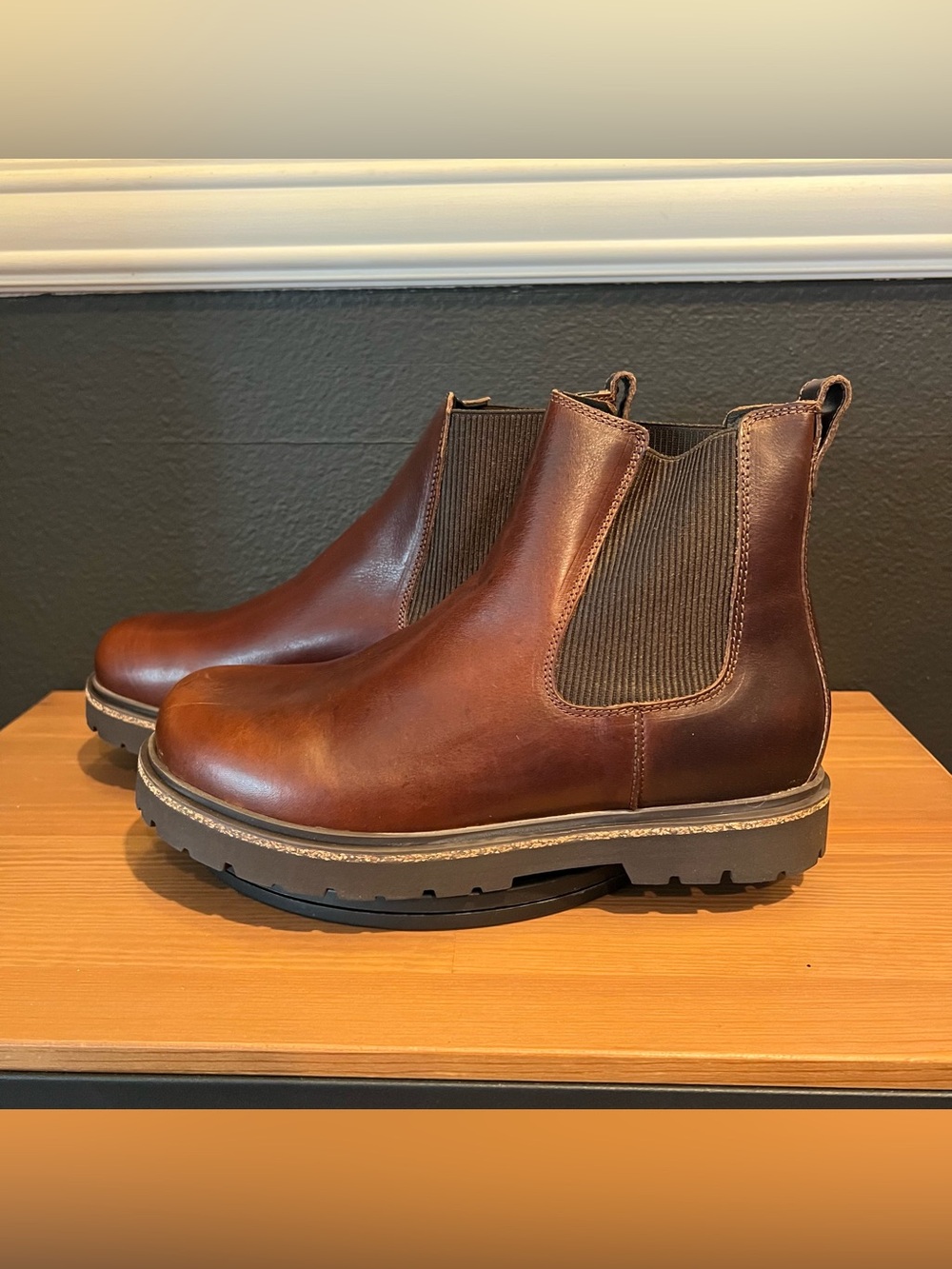 Birkenstock Men's Highwood Slip On Chelsea Ankle Boots Chocolate EU 42 (US 9)